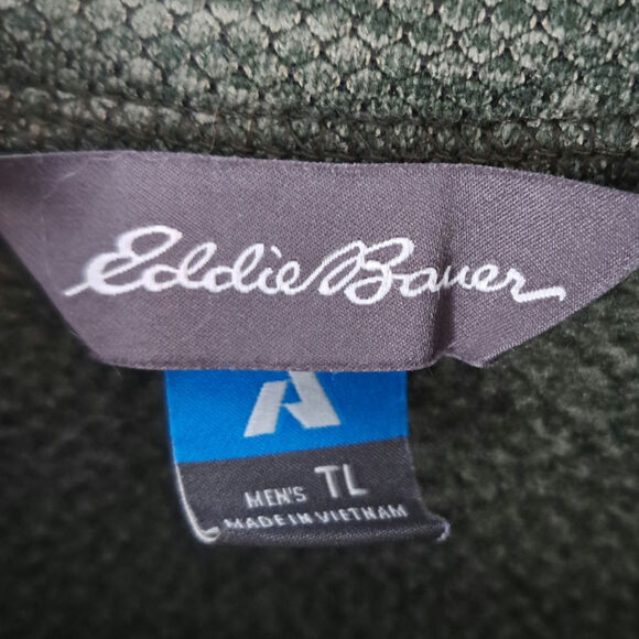 Eddie Bauer Cloud Layer Pro 1/4 Zip Pullover Men's Tall Large Green/Brown - Picture 5 of 6